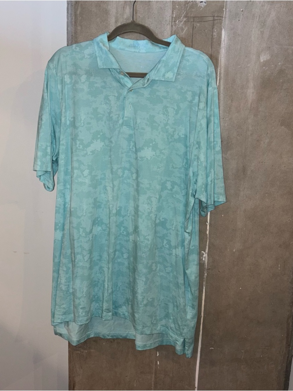 Men's Light Aqua Short-Sleeve Polo Shirt